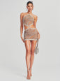 Viola Sequin Tiger Stripe Dress - Retrofete