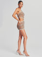 Viola Sequin Tiger Stripe Dress - Retrofete