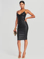 Aiden Coated Denim Midi Dress - Retrofete