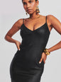 Aiden Coated Denim Midi Dress - Retrofete