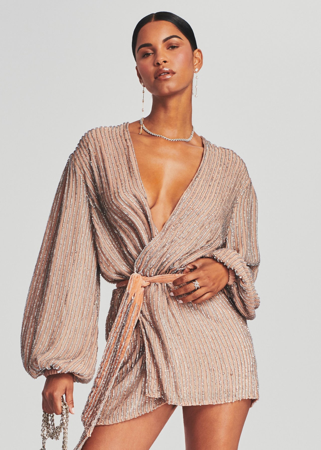 retrofete gabrielle sequin dress Retrofte Gabrielle Robe Dress in Bronze