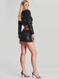 Ansley Low Rise Feather Sequin Skirt