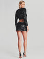 Ansley Low Rise Feather Sequin Skirt