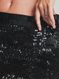 Ansley Low Rise Feather Sequin Skirt