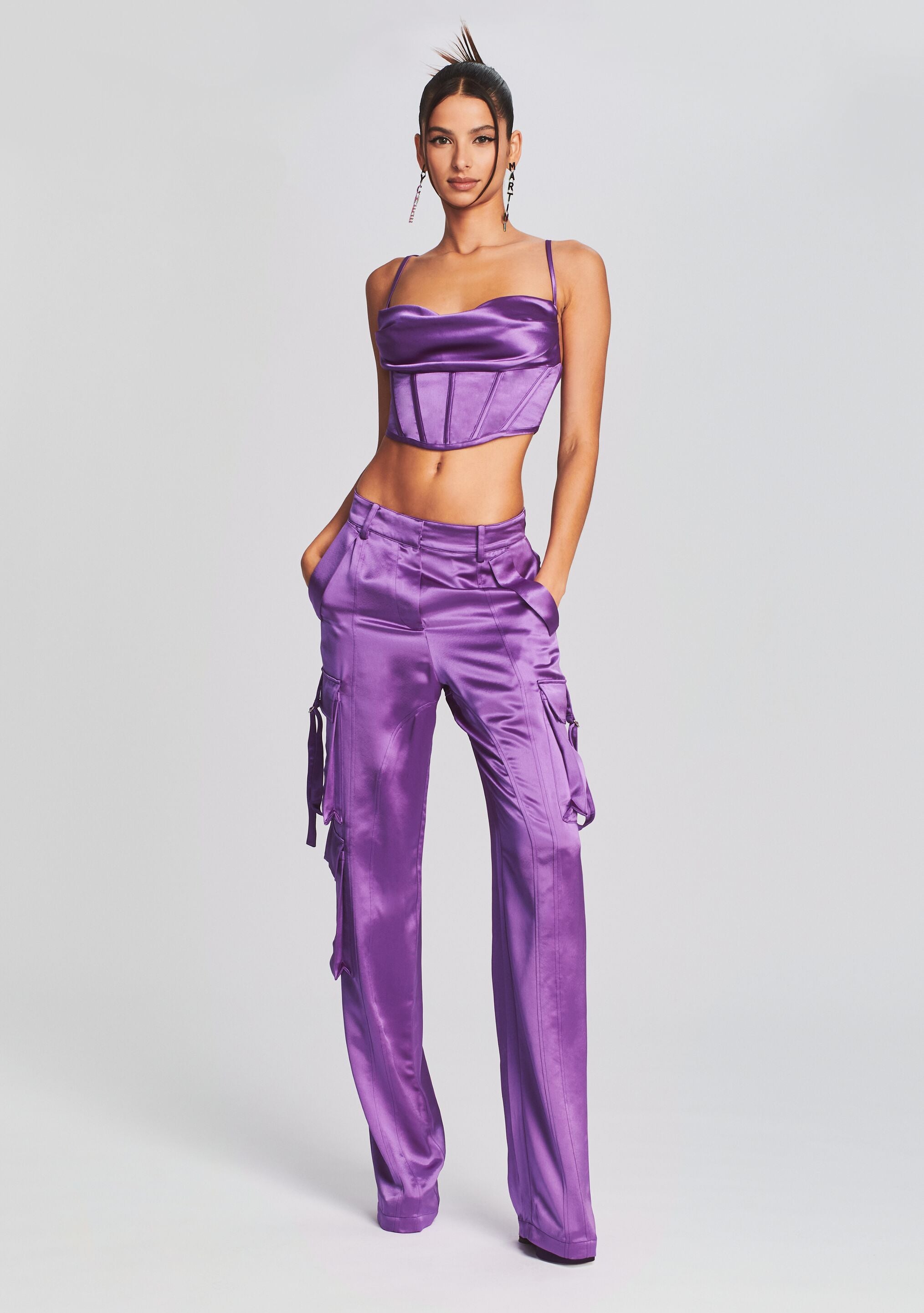 Salinas Silk Trouser Lilac Woman · FINNEY - A modern luxury brand  specialising in refined essentials