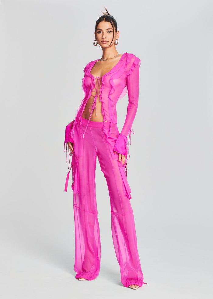 Viviane Silk Chiffon Pant