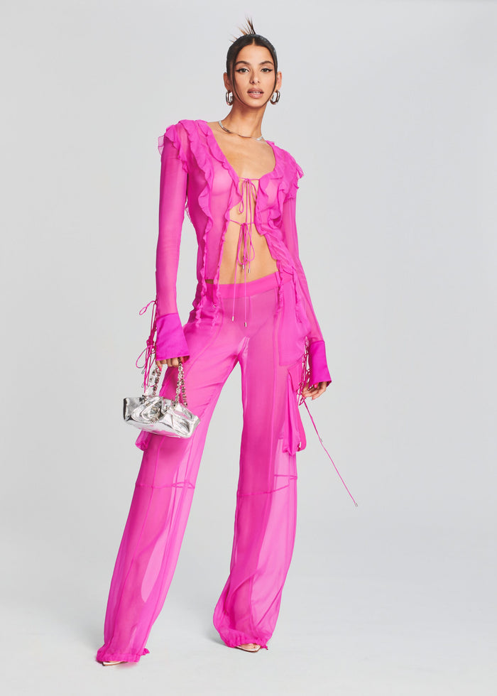Viviane Silk Chiffon Pant