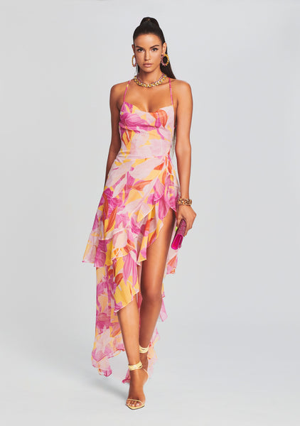 fatima silk dress E455