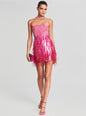 Anastasia Sequin Feather Dress