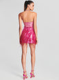 Anastasia Sequin Feather Dress