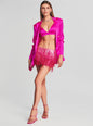 Athana Sequin Feather Skirt