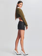 Riley Coated Denim Skirt
