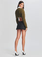 Riley Coated Denim Skirt