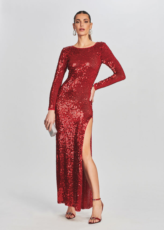 Alexa Sequin Crochet Dress