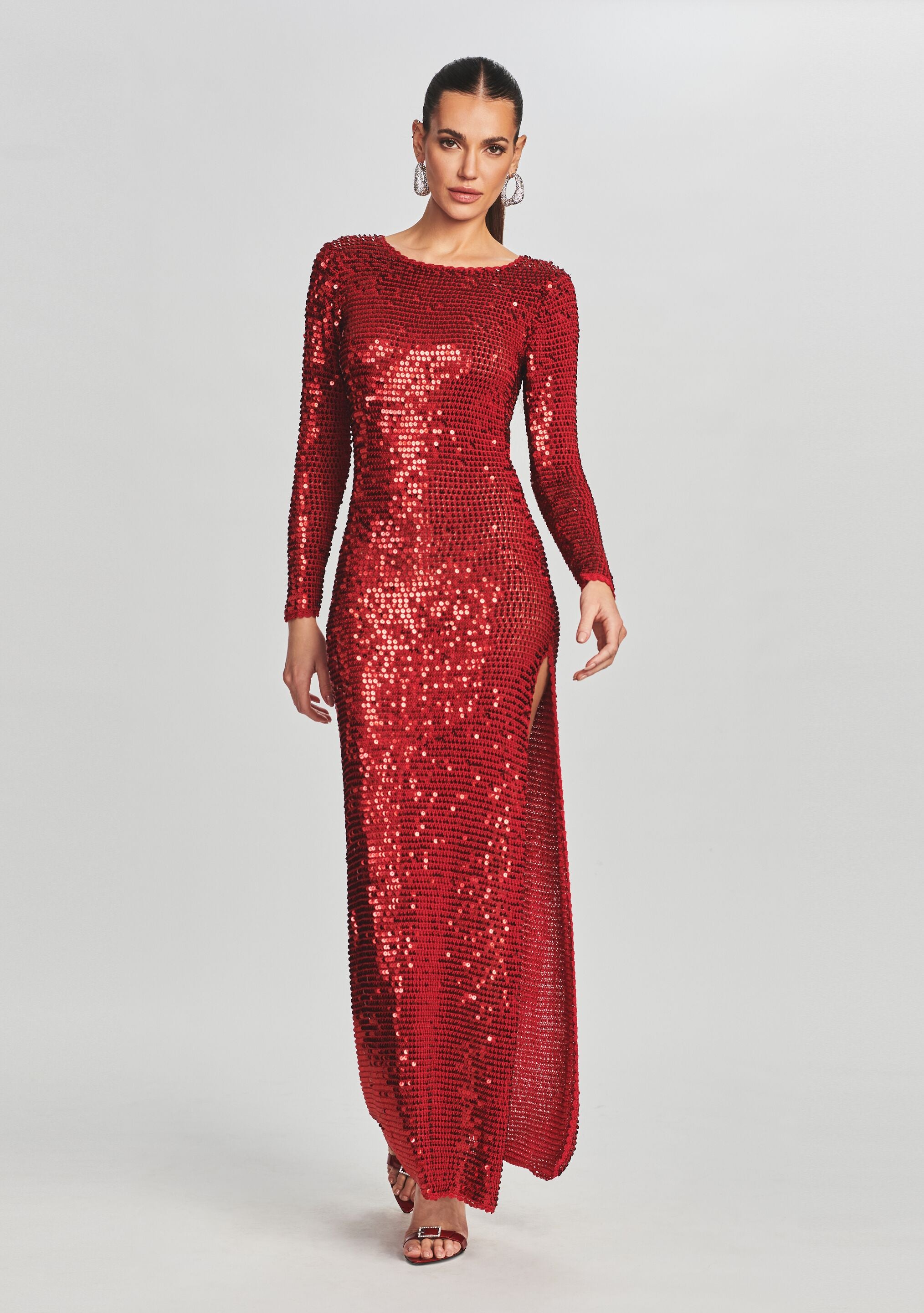 Alexa sequin scroll print dress hotsell