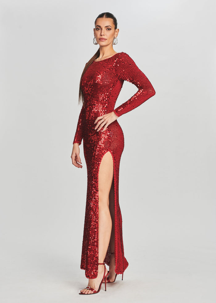 Alexa Sequin Crochet Dress