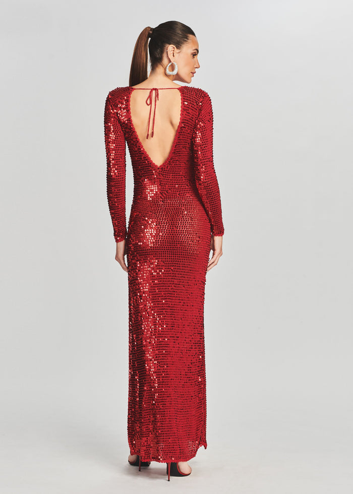Alexa Sequin Crochet Dress