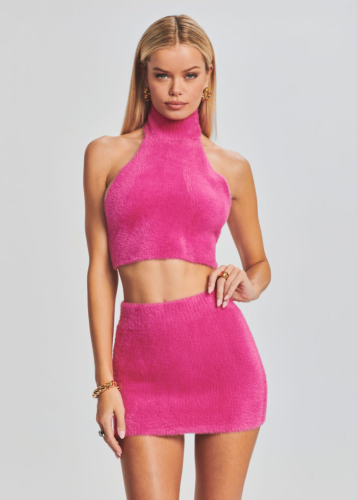 Boca Fuzzy Crop Top