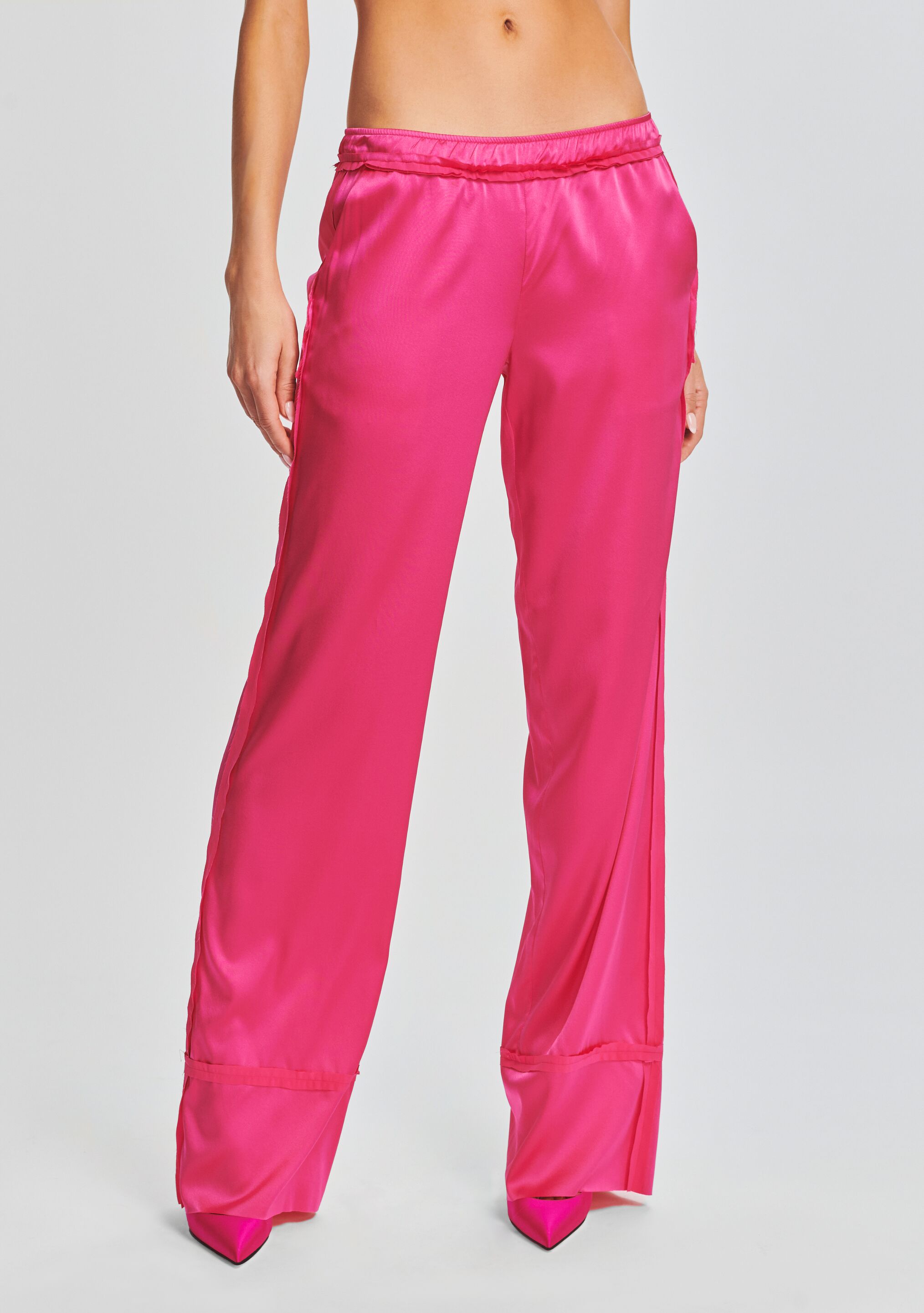 Silk sweatpants discount