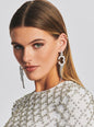 Number Rhinestone Earring