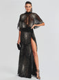 Lilo Embellished Silk Chiffon Dress