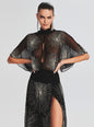Lilo Embellished Silk Chiffon Dress
