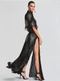 Lilo Embellished Silk Chiffon Dress