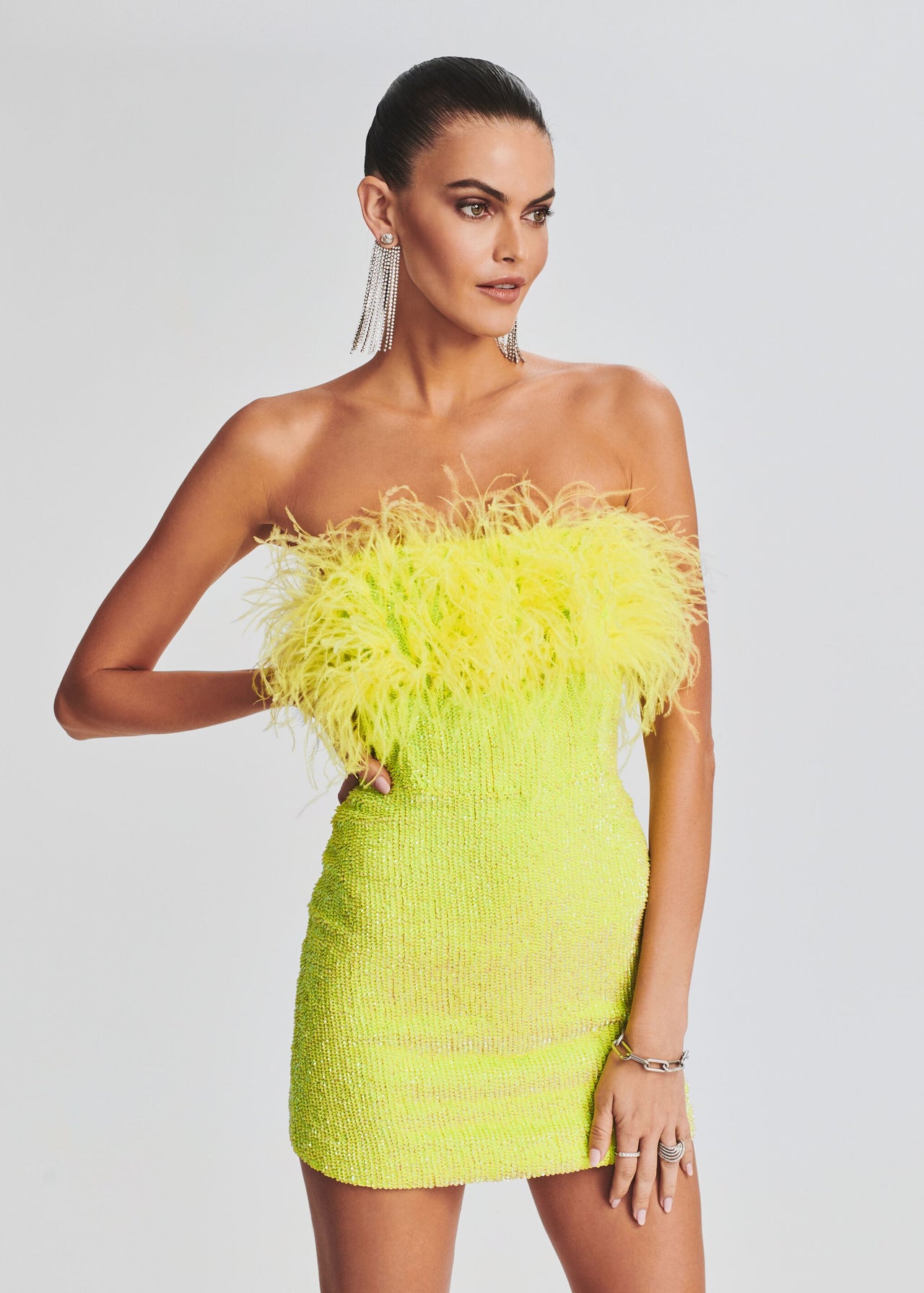 Torin Sequin Feather Dress Retrofete Torin Sequin Feather Dress Retrofete