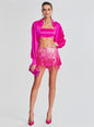 Athana Sequin Feather Skirt
