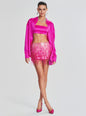 Athana Sequin Feather Skirt