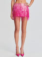Athana Sequin Feather Skirt