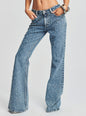 Moore Mid Rise Flare Crystal Embellished Jean
