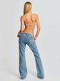 Moore Mid Rise Flare Crystal Embellished Jean