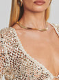 Vera Sequin Crochet Top