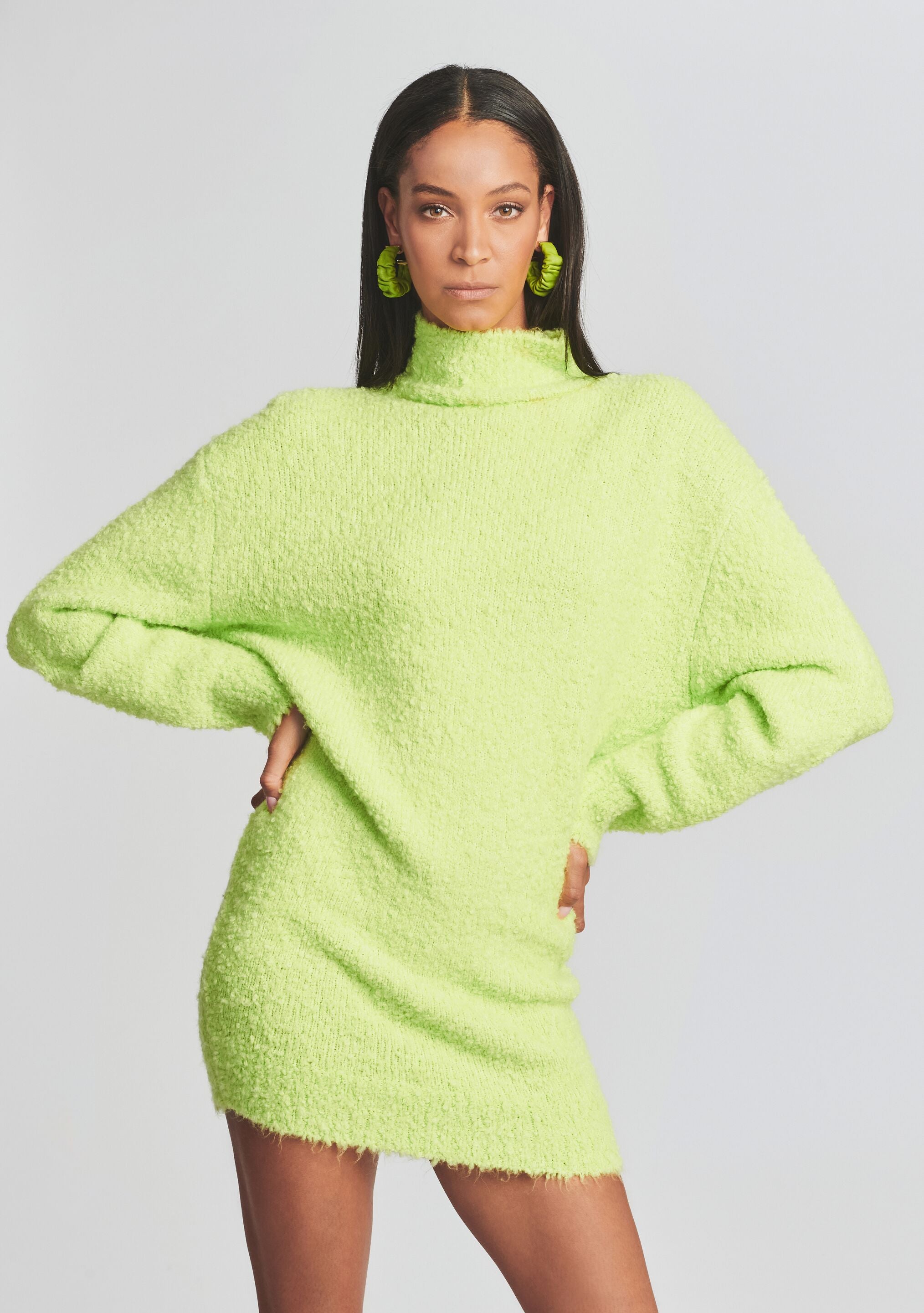 Neon green sweater dress best sale