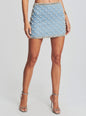 Daisy Embellished Denim Skirt