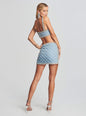 Daisy Embellished Denim Skirt