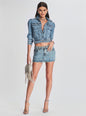 Ada Crystal Embellished Denim Jacket