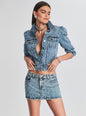Ada Crystal Embellished Denim Jacket
