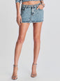 Lolita Crystal Embellished Denim Mini Skirt
