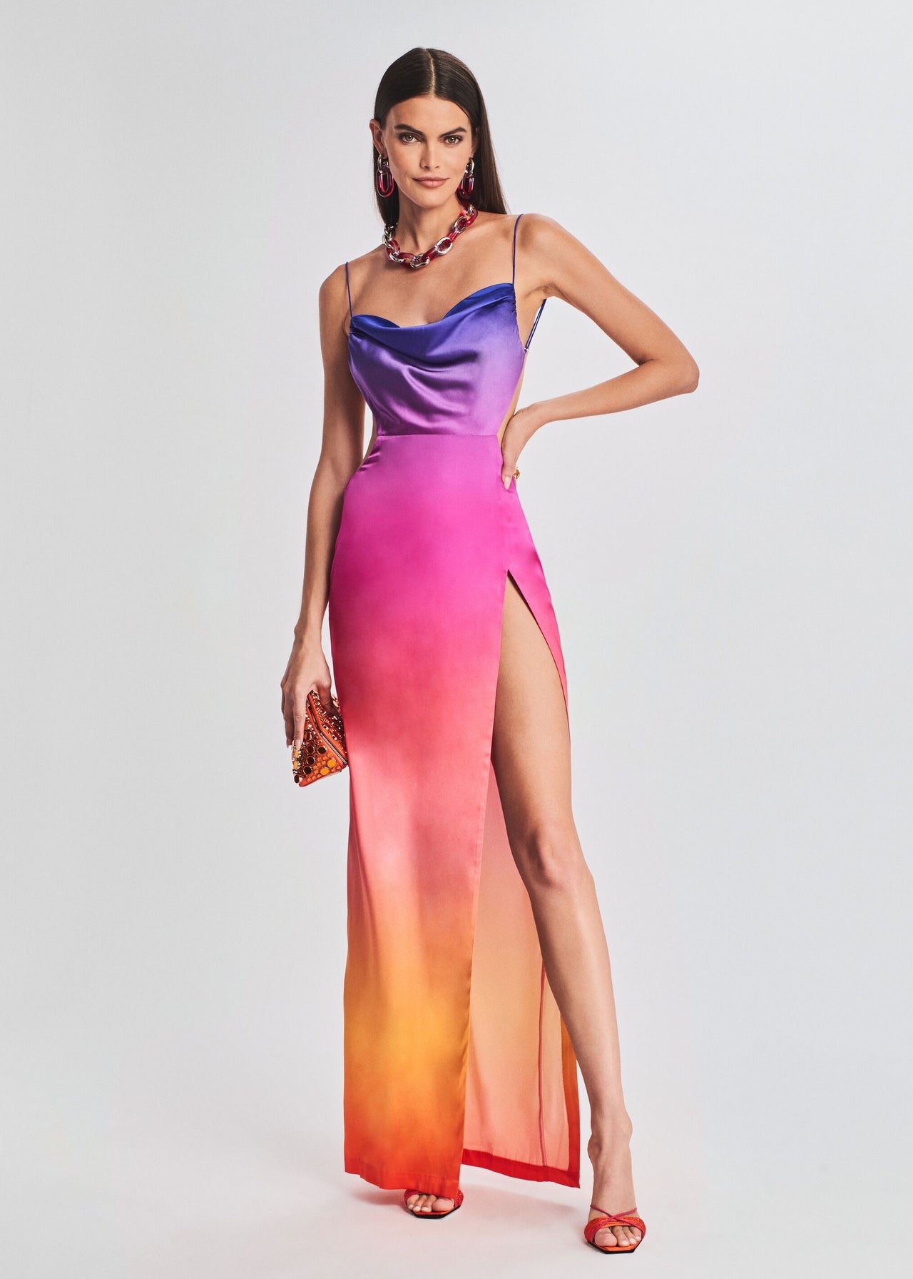 Alyssa Ombre Silk Dress – Retrofete
