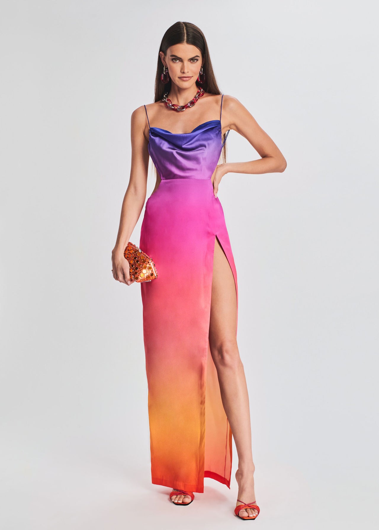 Alyssa Ombre Silk Dress