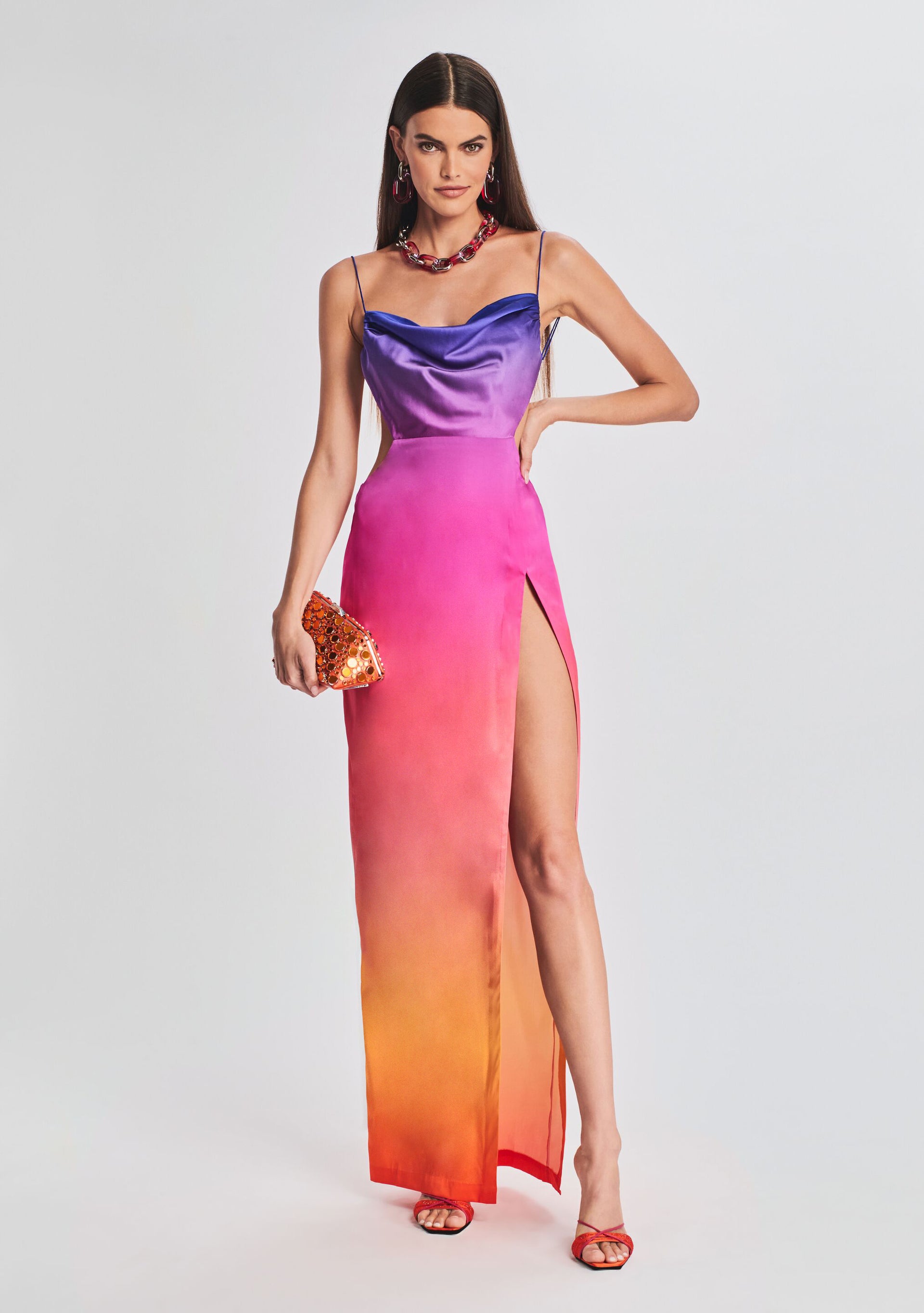 Alyssa Ombre Silk Dress – Retrofete