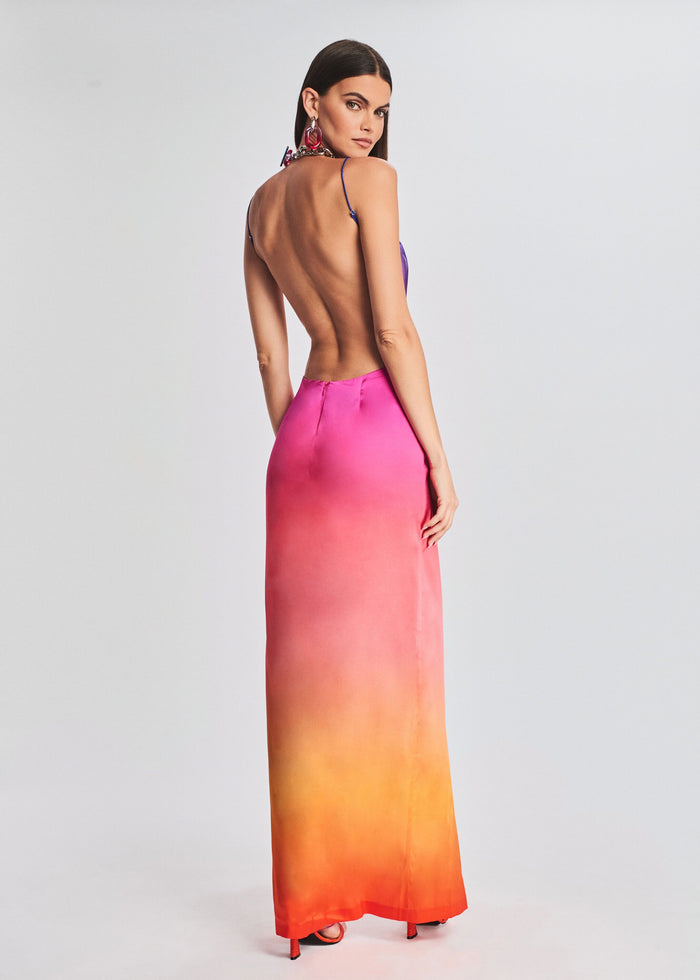 Alyssa Ombre Silk Dress