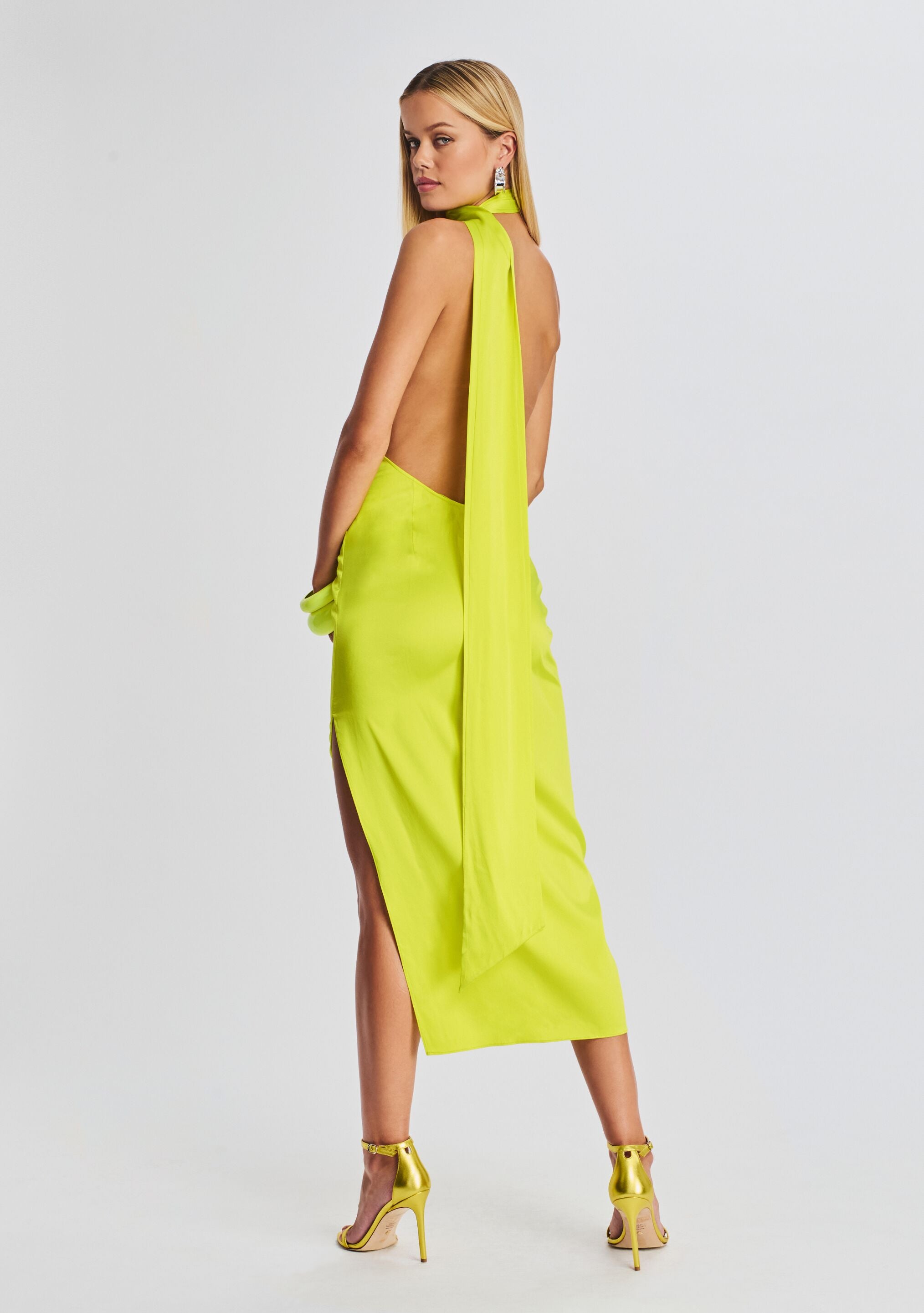 Silk neon shop dress
