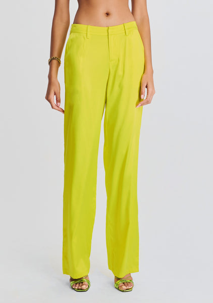 【Anyone more】Cool Lime Summer Jacket Pants Set Neon Lime Green & Yellow Men's Windbreaker / Neon Men's