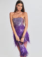 Avery Sequin Feather Bag