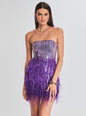 Anastasia Sequin Feather Dress