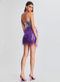 Anastasia Sequin Feather Dress