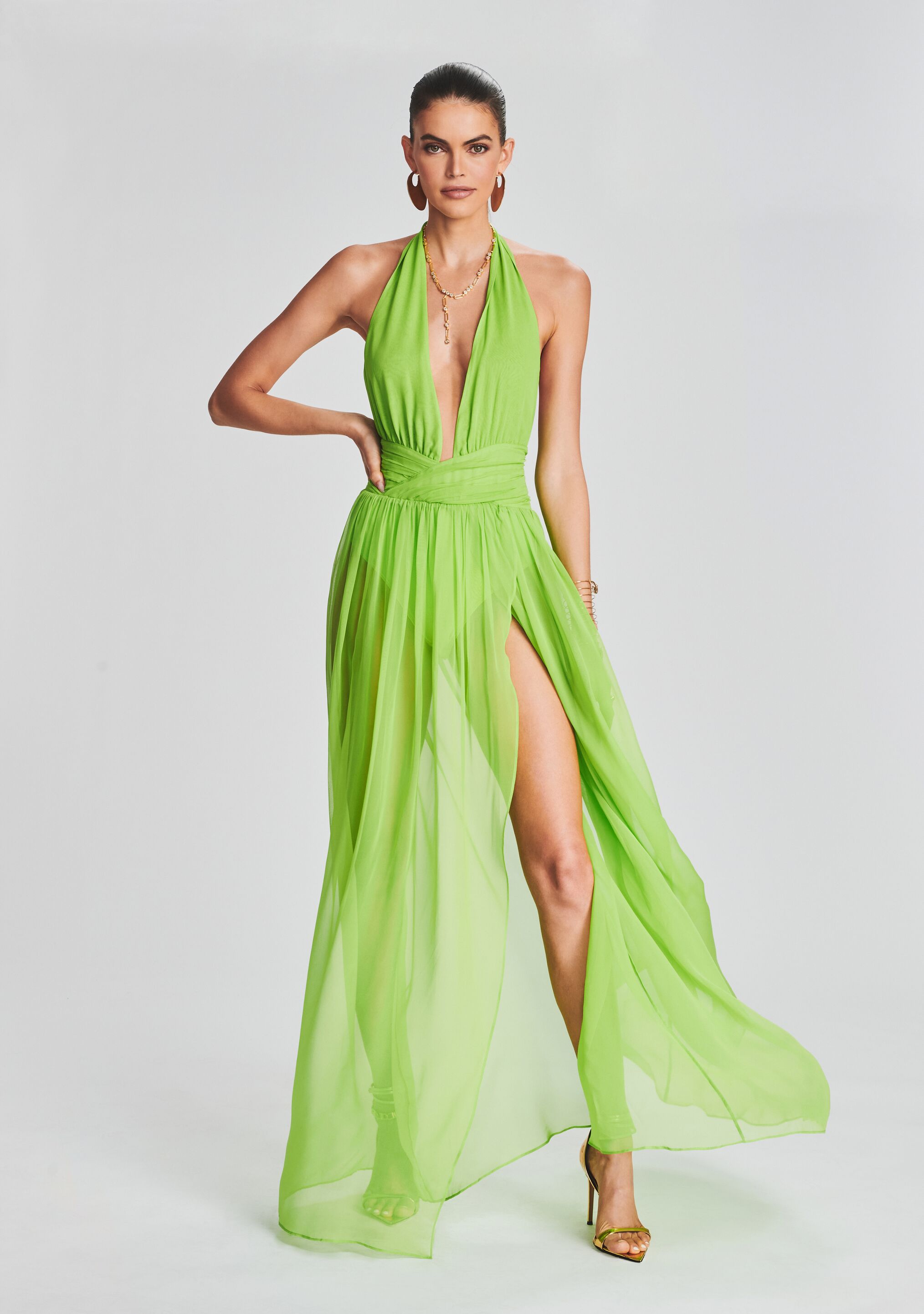 Zion Silk Chiffon Dress Retrofete